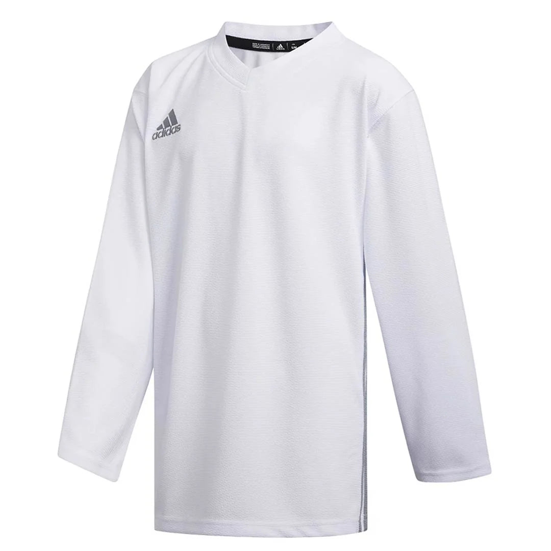 Adidas White Hockey AdiTeam Practice Goalie Training Mens Jersey