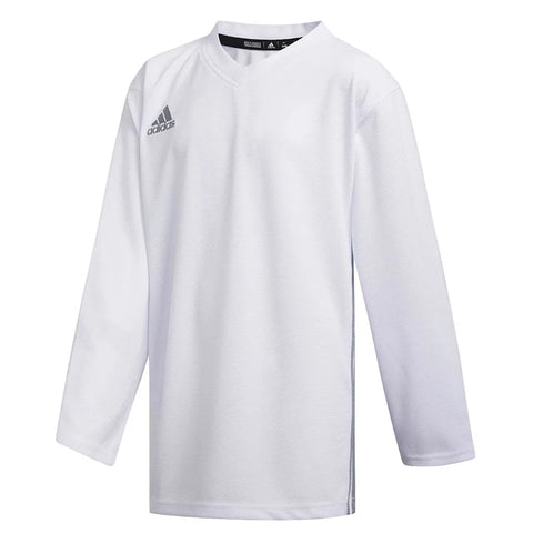Adidas White Hockey AdiTeam Practice Goalie Training Mens Jersey