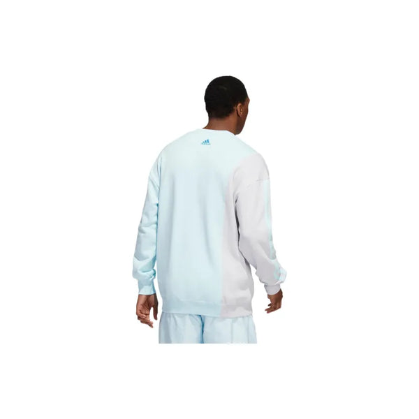 Adidas Light Blue Trae Crew Sweatshirts Mens Top