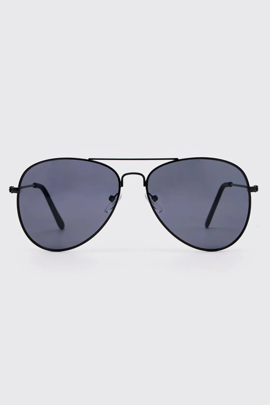 Boohoo Black Metal Aviator Mens Sunglasses