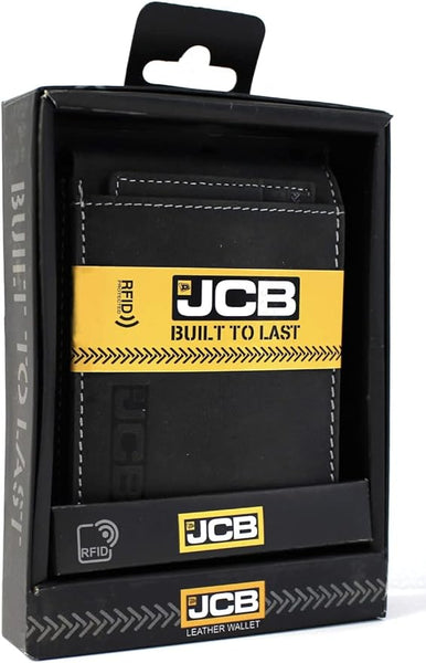 JCB - Classic Leather Wallet, Black - with RFID Technology