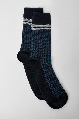 Boohoo Navy Single Jacquard Mens Socks