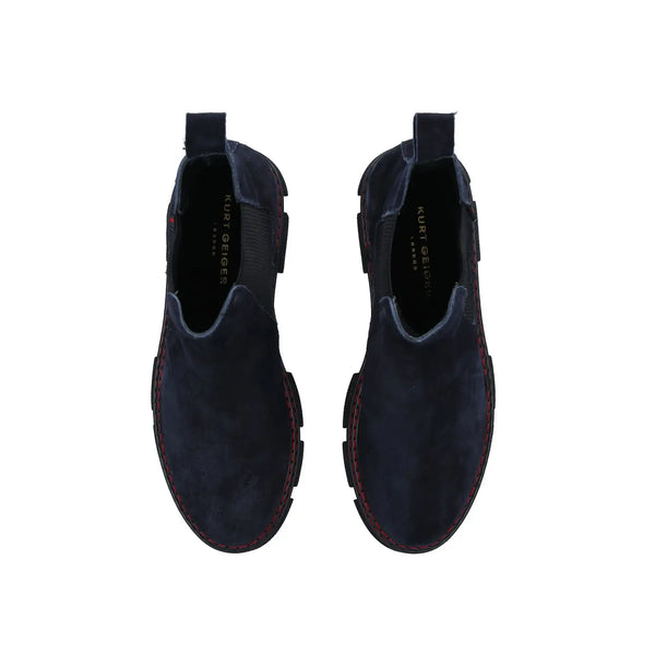 Kurt Geiger London Navy Blue Bird Chelsea Mens Boots
