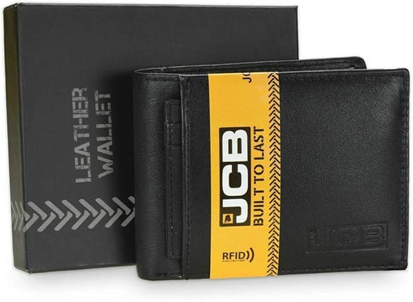 JCB - Classic Leather Wallet, Black - with RFID Technology