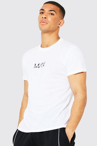 Boohoo White Tall Original Man Print Mens T-Shirt