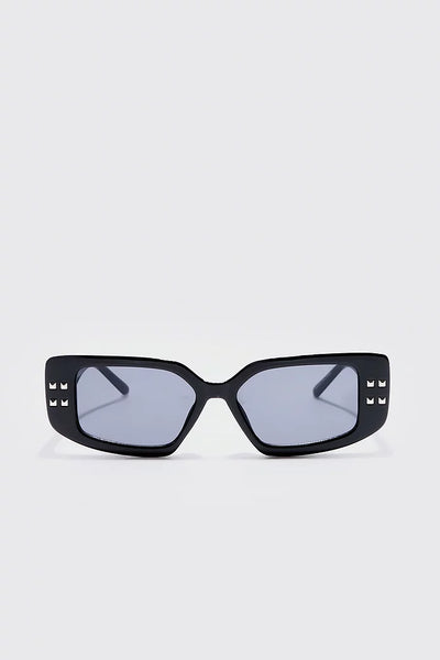 Boohoo Black Chunky Rectangle Mens Sunglasses