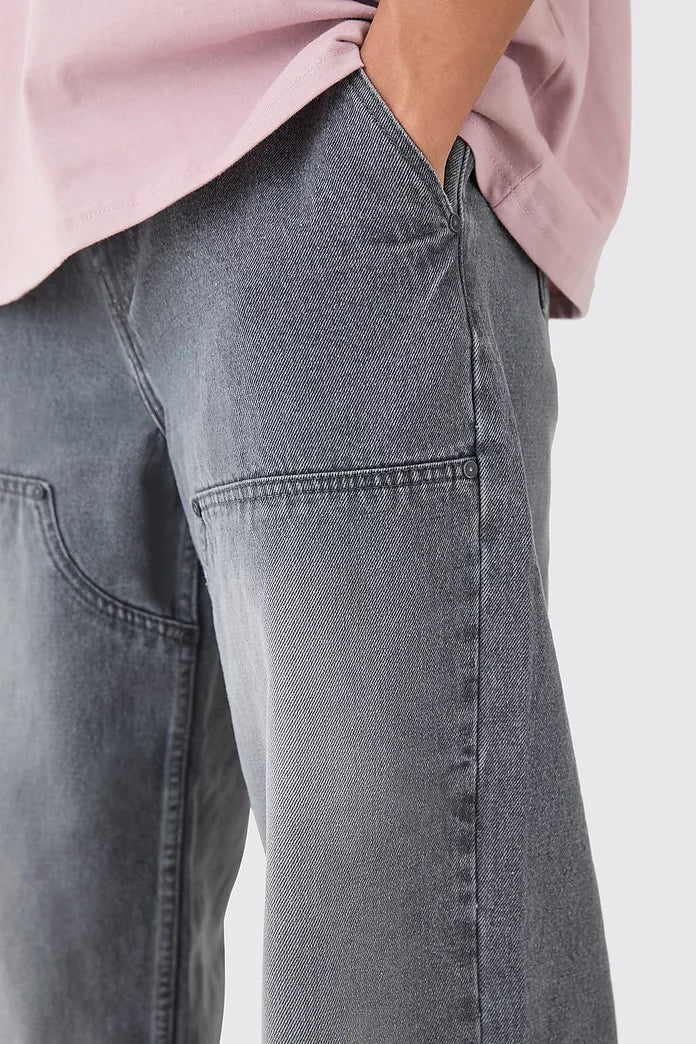 BoohooMan Baggy Rigid Carpenter Jeans