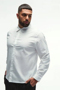 Boohoo White Regular Fit Oxford Mens Shirt