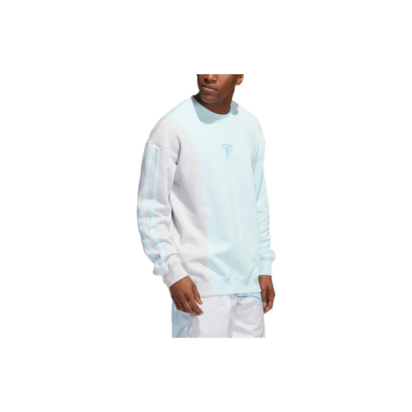 Adidas Light Blue Trae Crew Sweatshirts Mens Top