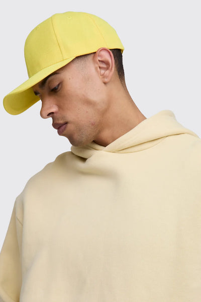Boohoo Plain Yellow Mens Face Cap