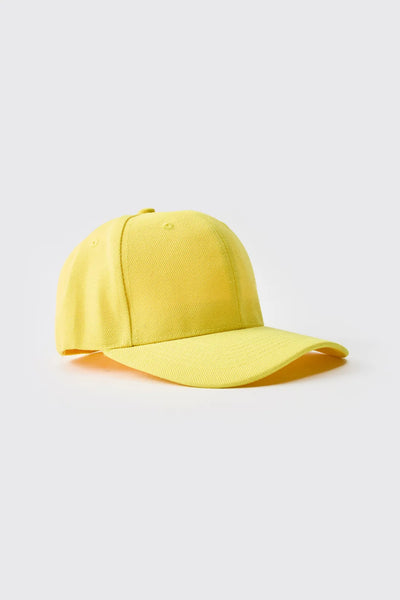 Boohoo Plain Yellow Mens Face Cap