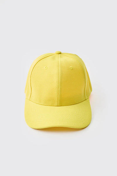 Boohoo Plain Yellow Mens Face Cap