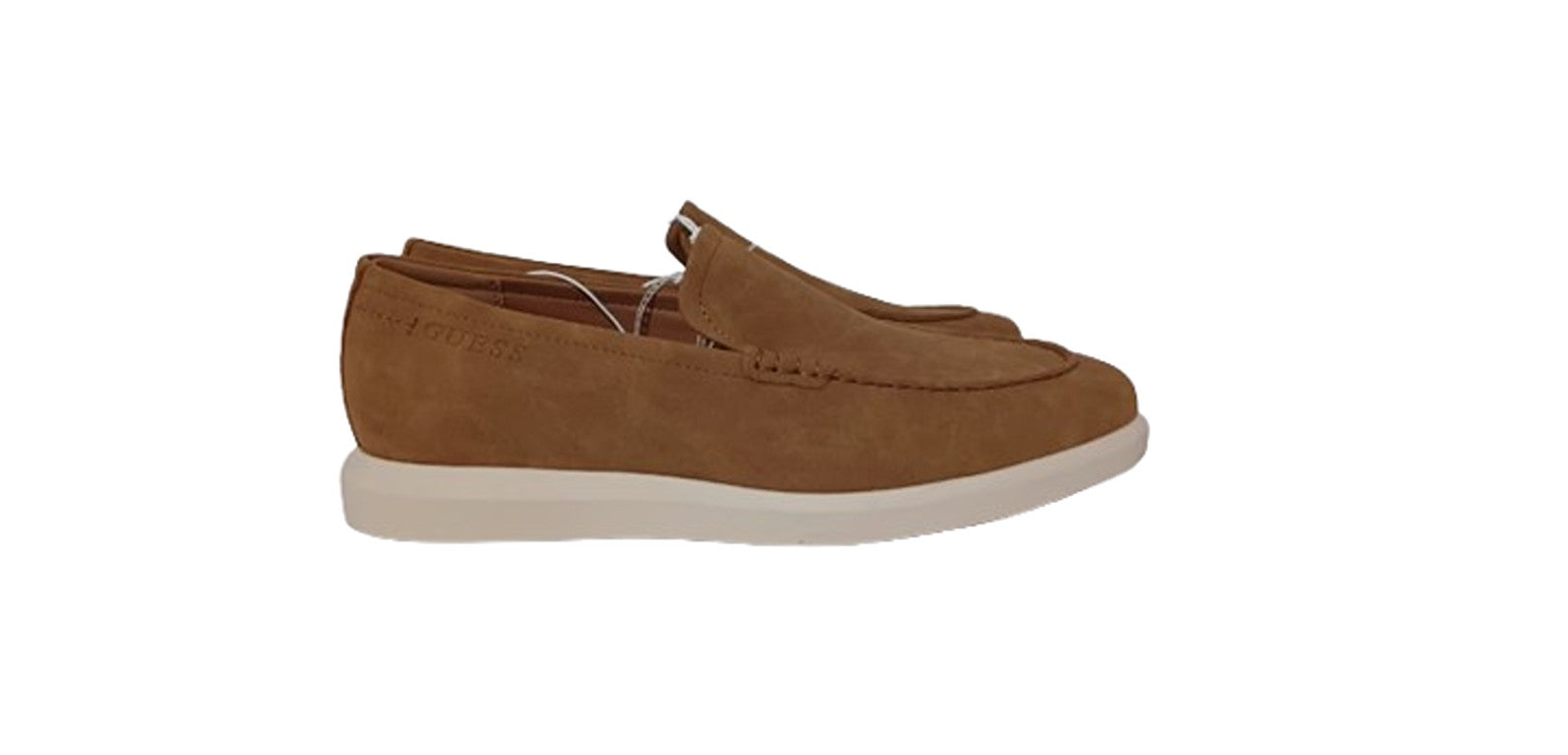 Guess Tan Brown Nubuck Suede Mens Loafers