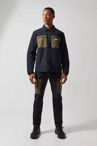 Boohoo Black Active 4 Way Stretch Regular Fit Cargo Mens Jacket