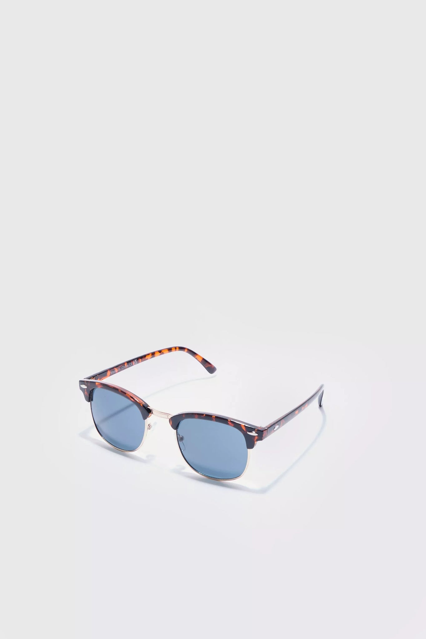 Boohoo Retro Brown & Black Torte Mens Sunglasses