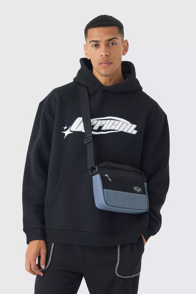 Boohoo Man Branded Mesh Nylon Mens Cross Body Bag