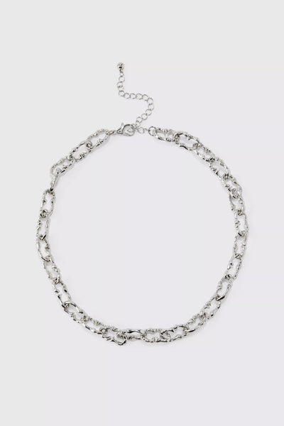 Boohoo Silver Link Chain Mens Necklace