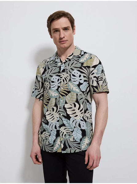 George Palm Leaf Short Sleeve Mens Shirt