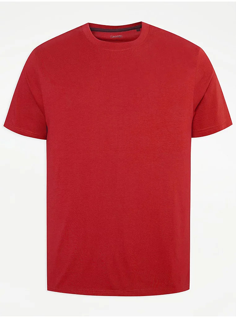 George Red Crew Neck Mens T-Shirt