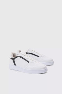 Boohoo White Black Contrast Panel Chunky Mens Trainers