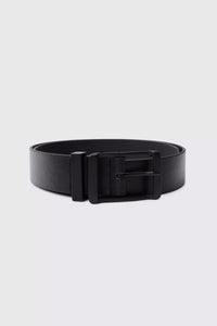 Boohoo Black Tonal Faux Leather Mens Belt