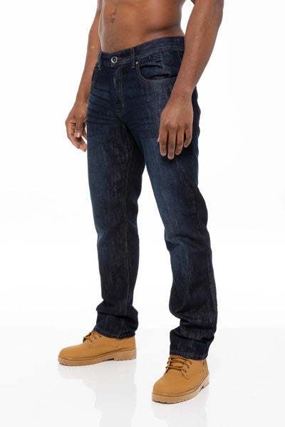 Enzo Indigo Blue Regular Fit Denim Mens Jeans
