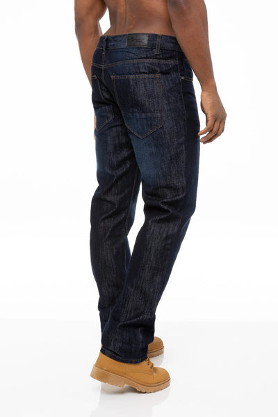 Enzo Indigo Blue Regular Fit Denim Mens Jeans
