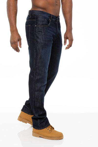 Enzo Indigo Blue Regular Fit Denim Mens Jeans