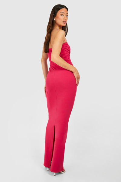 Boohoo Fuchsia Tall Maxi Bandeau Womens Dress
