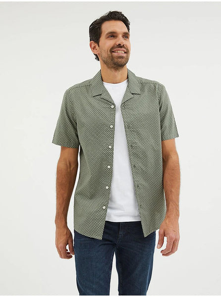 George Green Patterned Short Sleeve Mens Shirt