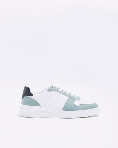 River Island Salvatore Green Light Low Top Mens Trainers