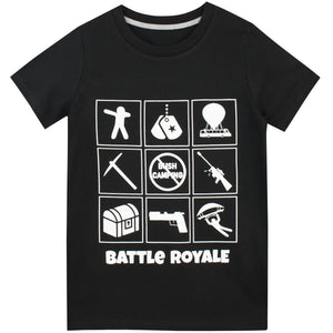 Battle Royale Black Younger Boys T-Shirt