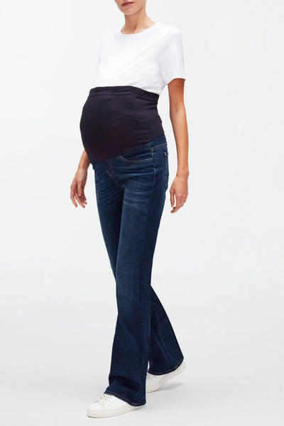 7 for All Mankind New York Dark Wash Denim Maternity Bootcut Womens Jeans