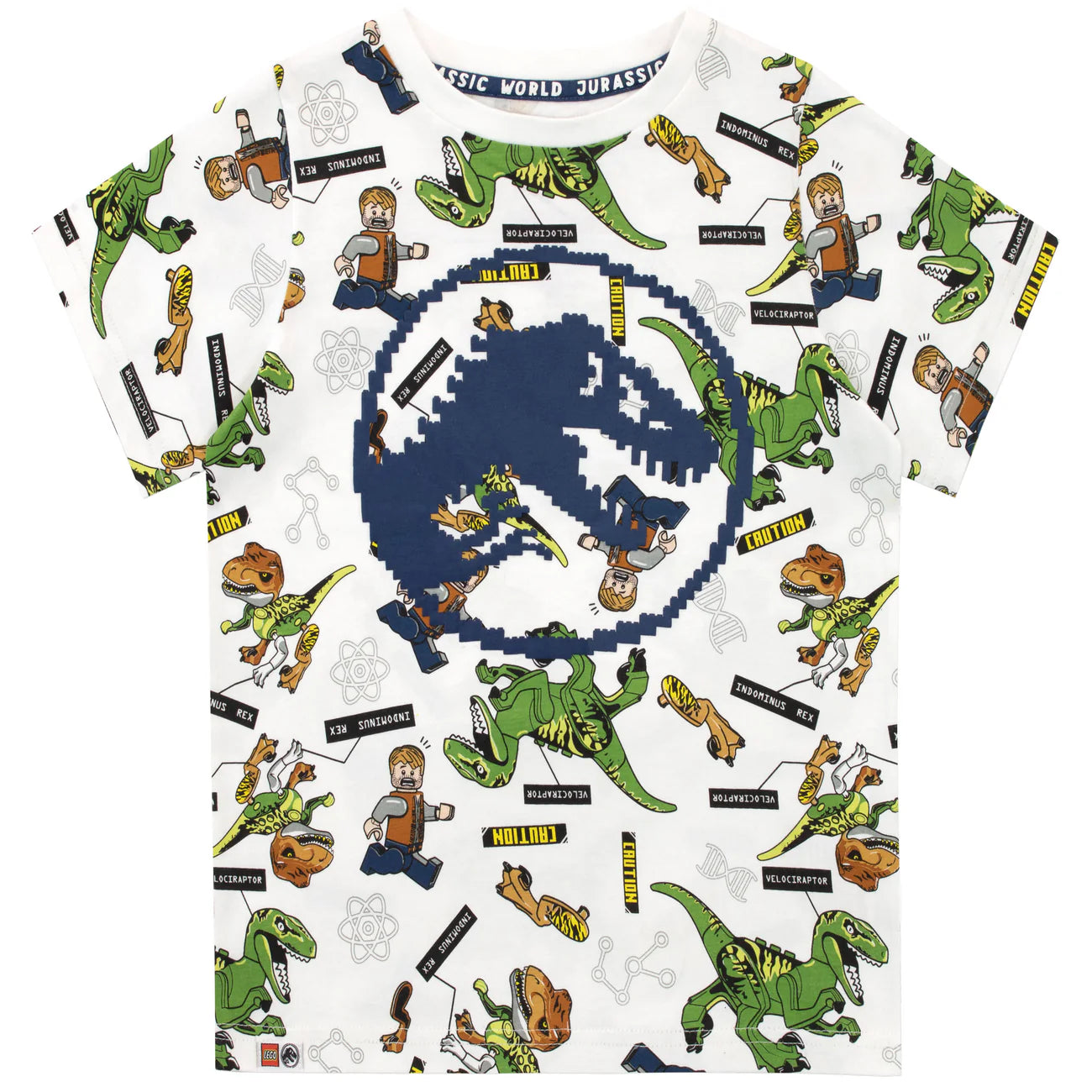 Lego Jurassic World White Multi Older Boys T-Shirt