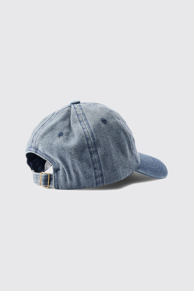 Boohoo Official Embroidered Washed Mens Blue Face Cap