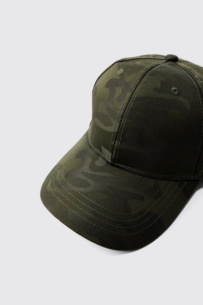 Boohoo All Over Green Camo Print Mens Face Cap