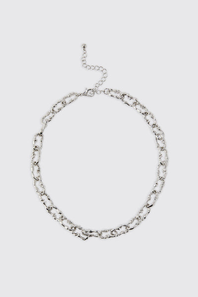 Boohoo Silver Link Chain Mens Necklace