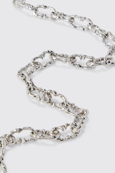 Boohoo Silver Link Chain Mens Necklace