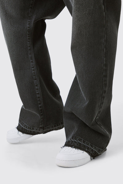 BOOHOOMAN PLUS RIGID FLARE MENS JEANS