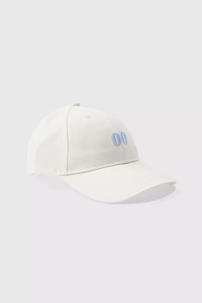 Boohoo Man TWILL EMBROIDERED FRONT MENS CAP IN WHITE