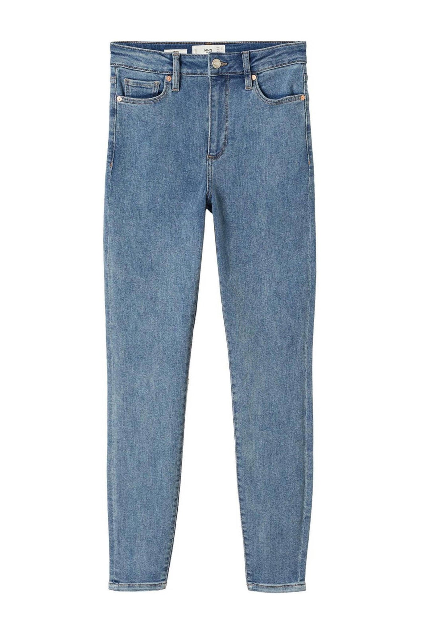 Mango Blue High Waist Skinny Older Girls Jeans