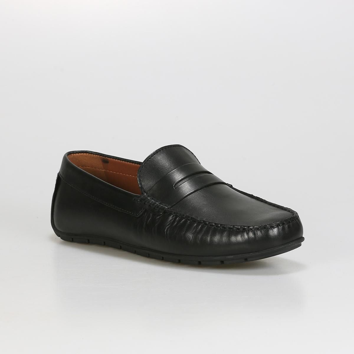 Parrotto Black M.Cipela Leather Mens Driver Loafers