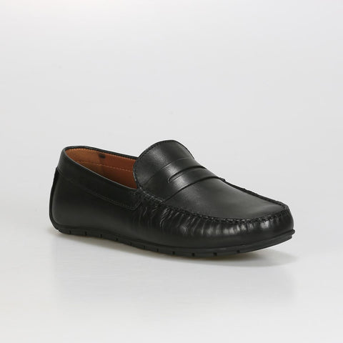 Parrotto Black M.Cipela Leather Mens Driver Loafers