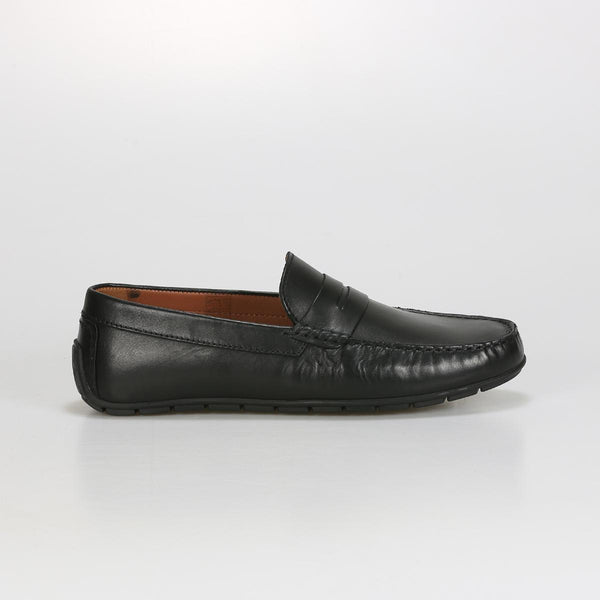 Parrotto Black M.Cipela Leather Mens Driver Loafers