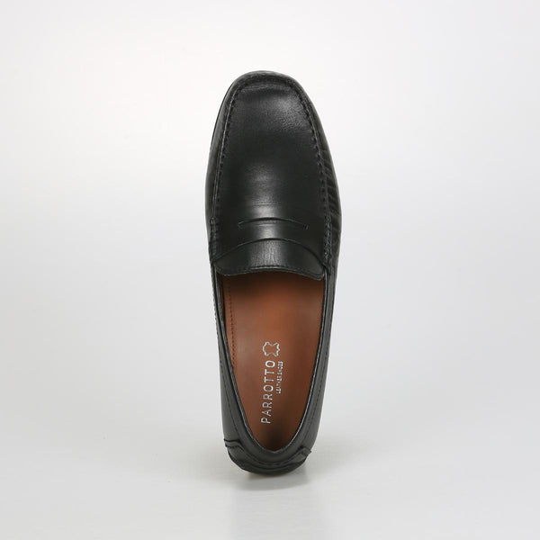 Parrotto Black M.Cipela Leather Mens Driver Loafers