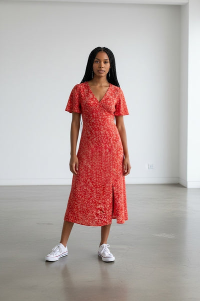 New Look Red Floral Womens Dress