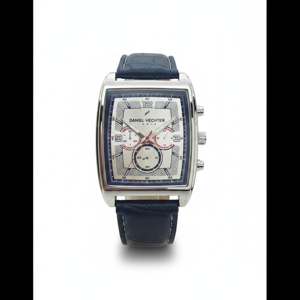 Daniel Hetcher Analog Quartz Atlas For Men Leather Wristwatch