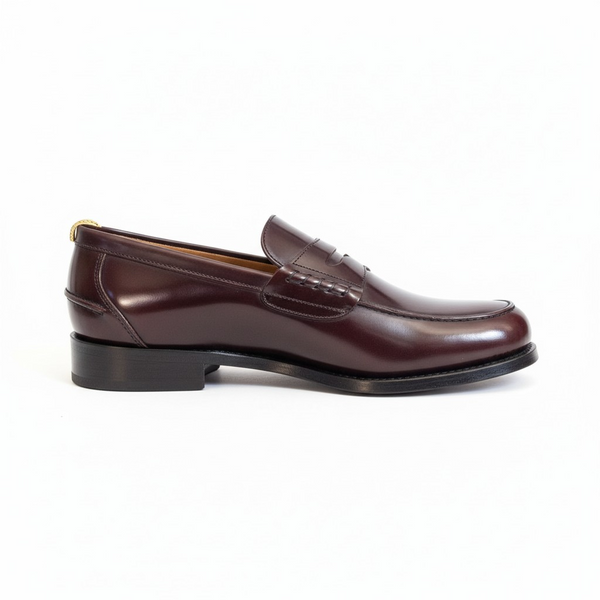 Barker George Webb Burgundy Real Leather Mens Penny Loafers
