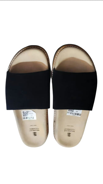 Brunello Cucinelli Black Mens Palm Sandals