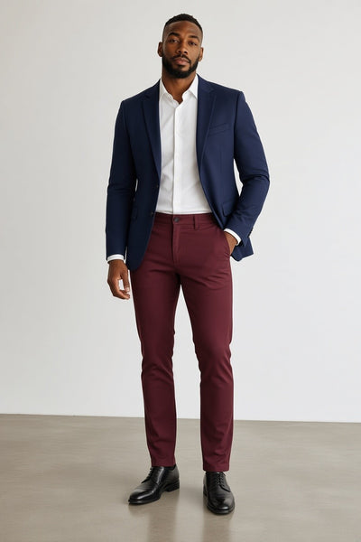 GAG Burgundy Chinos Mens Trousers